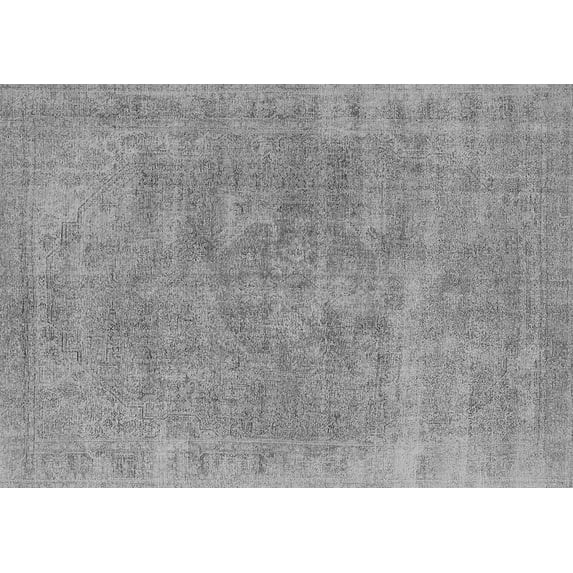 Ahgly Company Indoor Rectangle Oriental Gray Industrial Area Rugs, 2' x 4'