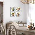 thumbnail image 3 of Fruit Canvas Wall Art for Kitchen Dining Room Wall Decor Watercolor Farmhouse Tropical Grape Print Pictures Art 4 Piece Rustic Fresh Fruits Posters Artwork for Restaurant Cafe Home Decoration 8x8", 3 of 6