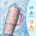 thumbnail image 4 of Spooky Halloween 30oz Insulated Tumbler with Handle and Straw Lid – Leak Proof Coffee Travel Cup – Pumpkin Gift, 4 of 5