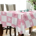 thumbnail image 5 of Yayeee Tablecloths 60" x 90" Rectangle Wrinkle Resistant Party Table Cover, Pink Checkered Heart, 5 of 8