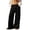 Black, variant on Women's Crochet Lace Pants Ruffle Layered Elastic Waist Mesh Bathing Suit Cover Up Beach Pants White XL