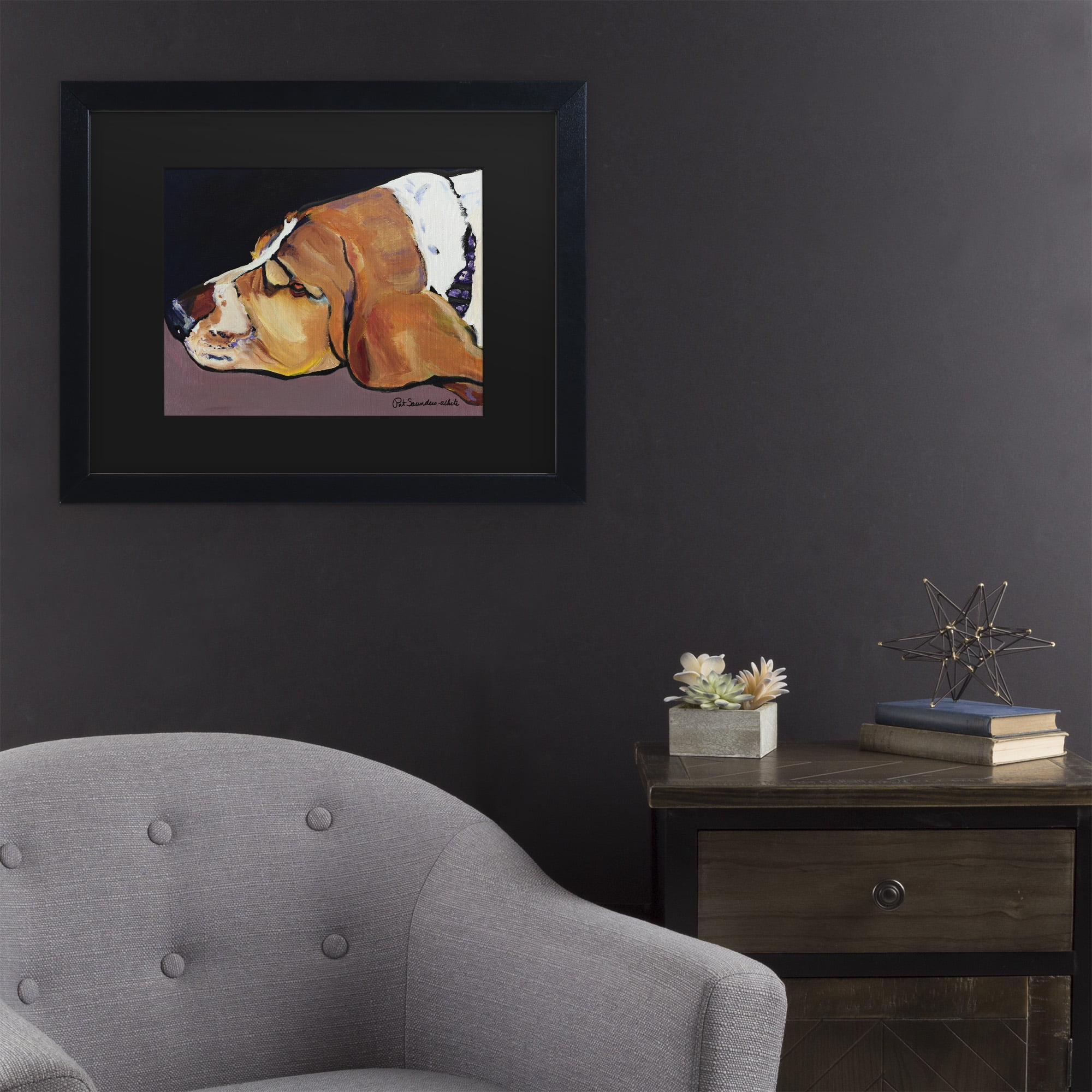 Trademark Fine Art 'Farley' Canvas Art by Pat Saunders-White