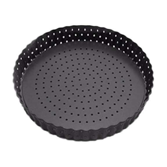 uvwlwu Small Pizza Pans With Holes - Steel Perforated Pizza Crisper Pan(Black)