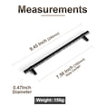 thumbnail image 6 of Goo-Ki 7.6''(192 MM) Hole Centers Matte Black T Bar Cabinet Pulls, Luxury Zinc Alloy Cabinet Handles with Knurled for Dresser,Drawer,and Cupboard,6 Pack, 6 of 7