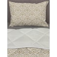 thumbnail image 3 of Baroque Comforter & Sham Bedding Set, Floral Pattern Medieval Style Vintage Royal Like Ornamental Deco Illustration, 3 pcs Duvet Set Microfiber Filling Quilt, 5 Sizes, Camel and White, by Ambesonne, 3 of 4