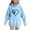 Light Blue, variant on ATOGUTA Girls Sweatshirts Long Sleeve Pullover Top Hoodie Kids Fall Winter Sweatshirts Size 5T-15, Blue