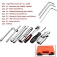 thumbnail image 5 of Socket Set, 46 Pieces, Spanner Socket Set 1-4" Car Repair Tool, Ratchet, Wrench Set Hand Tool, Blue | Chrome Vanadium Steel, Torx, Hex | Extension Bar & Sliding T-Bar For Easy Operation, 5 of 5
