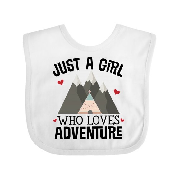 Inktastic Just a Girl Who Loves Adventure Girls Baby Bib