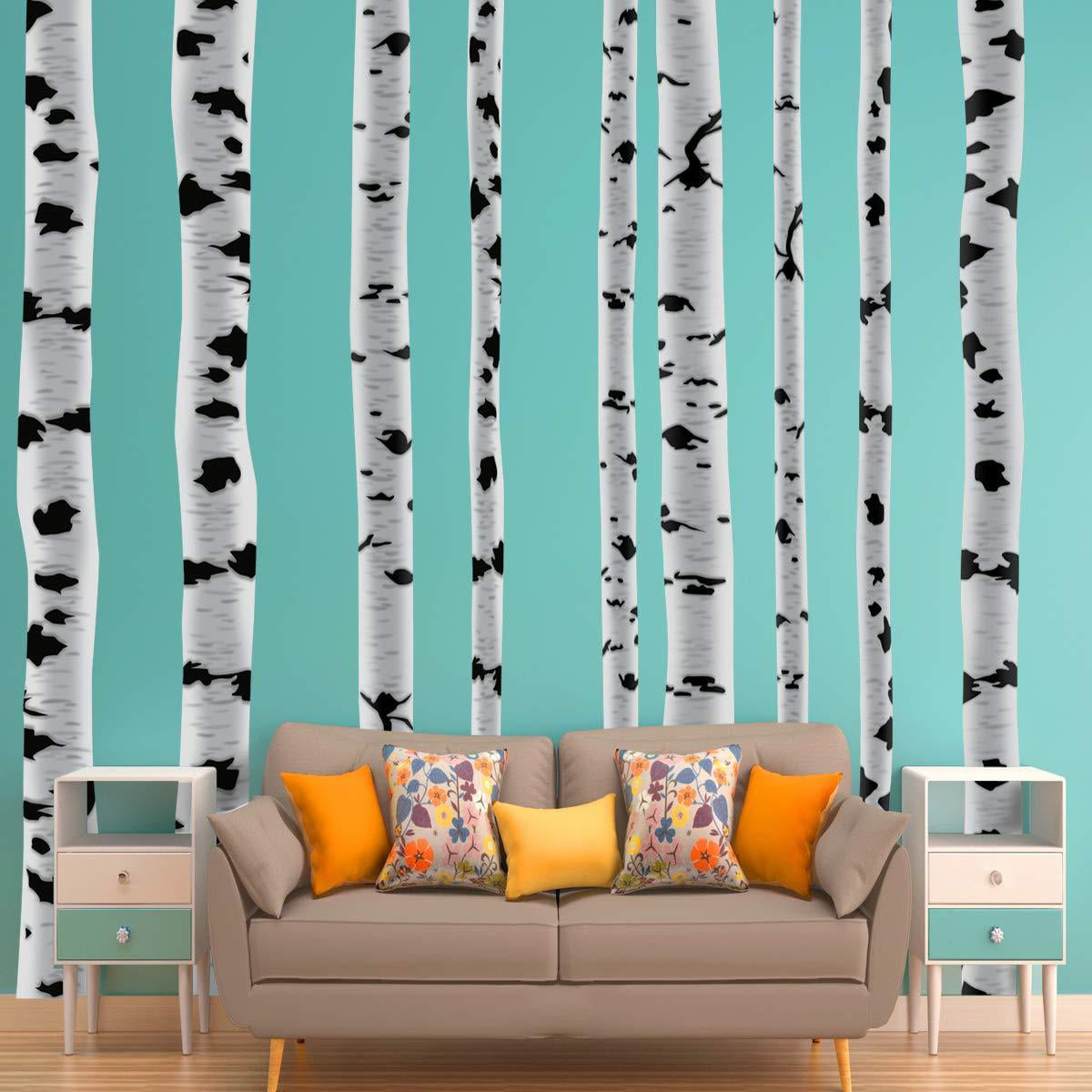 VWAQ Birch Trees Wall  Decals  Forest Stickers  Peel and 