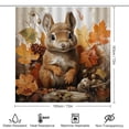 thumbnail image 2 of Squirrel Maple Leaves Autumn Thanksgiving 4 Piece Bathroom Rug Set with Shower Curtain Bathroom Sets with Shower Curtain And Rugs 4 Piece Fall Decor Grateful Thanksgiving Waterproof Shower Curtain, 2 of 8
