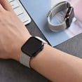 thumbnail image 4 of Boucle Solo Tressée Réglable avec Boucle Compatible avec Bracelet Apple Watch pour Hommes et Femmes, Bracelet Doux en Nylon Extensible Élastique pour iWatch Series SE 6 5 4 3 2 1 (Blanc, 38/40mm), 4 of 5