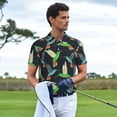 thumbnail image 3 of Polo Shirts for Men, Blue Green Hummingbird Cuteness Casual Mens Polo Shirts Short Sleeve Button Down Classic Mens Golf Polo Shirts, 3 of 7