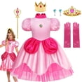 thumbnail image 1 of Disfraz clásico de Anime Con cómic para niñas, vestido de princesa melocotón para carnaval, Cosplay, juego de rol de Halloween, bata de disfraz de melocotón NPC, 1 of 4