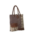thumbnail image 3 of Boho Fleur Médaillon Toile Recyclée et Cuir Véritable Garniture Sac Bag, 3 of 4