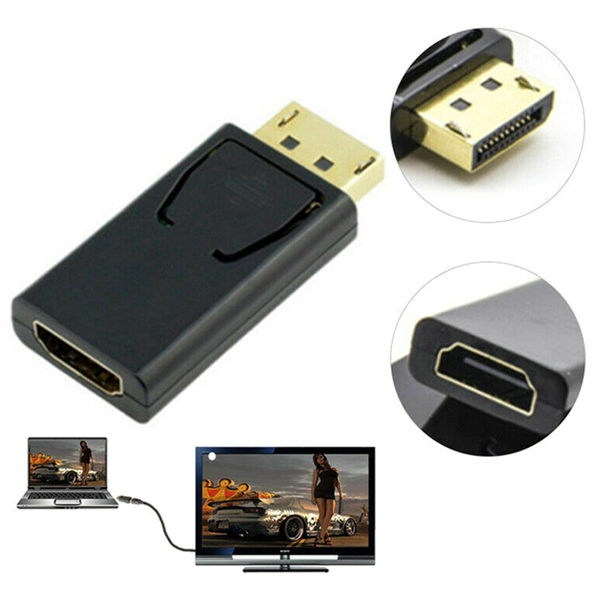 Display Port DP Male To HDMI Female Flat Adapter Connector Converter