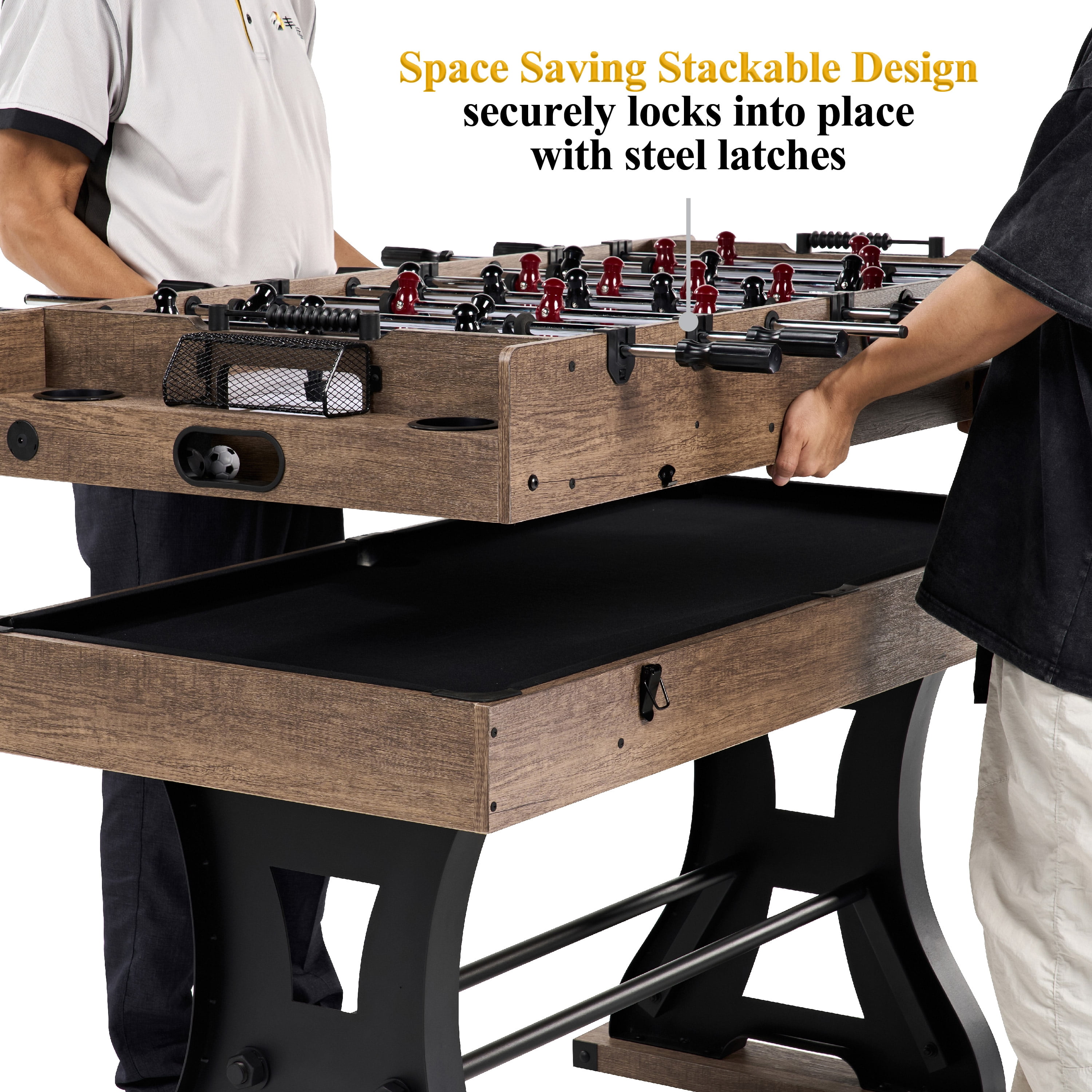 54” 4-in-1 Combination Game Table, Billiards, Foosball, Air Hockey, Table Tennis by Barrington Billiards