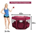 thumbnail image 2 of ToysOpoly Portable Pet Playpen Puppy Kennel, Small and Medium Size Dogs and Cats, Maroon, 2 of 8