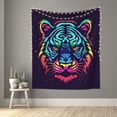 thumbnail image 5 of ZNDUO Neon Tiger Style Pattern Wall Tapestry, Tapestries for Living Room Bedroom Dorm Classroom Office Decor 60x51 Inch, 5 of 8