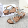 thumbnail image 4 of Ruyang Sandals for Women, Women's Plus Size Sandals Fashion Sunflower Roman Slippers Sandals Meditation Sandals for Women, 4 of 6