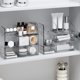 thumbnail image 4 of Uuiauoio Clear Makeup Organizer - Compartment Cosmetic and Jewelry Holder with 2 Drawers - Vanity Storage Box for Makeup, Skincare, Accessories, and Jewelry Display, 4 of 6
