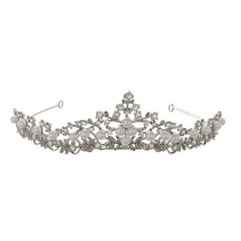 Believe by Brilliance Fine Silver Plated Special Occasion Tiara with Genuine CZ Stones