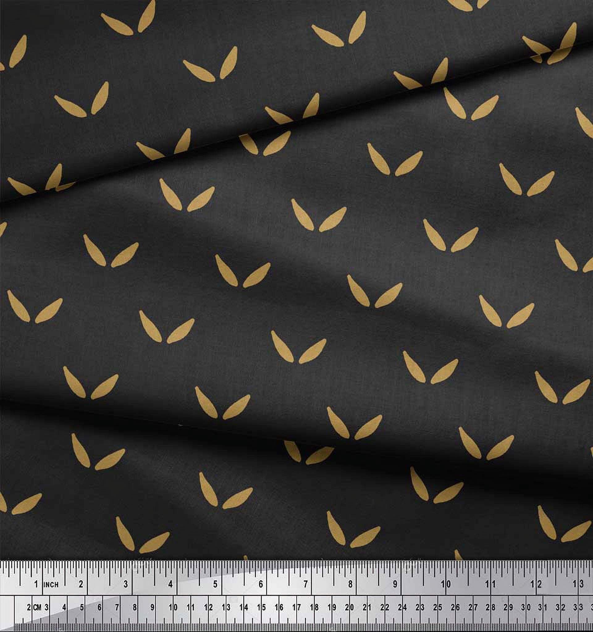 Soimoi Gray Poly Georgette Fabric Brush Stroke Abstract Print Fabric by the Yard 52 Inch Wide