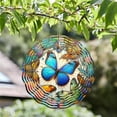 thumbnail image 7 of HELLOYOUNG 10inch metal Wind Spinner Sculpture  wind chime  Garden Spinning Flower Butterfly Wind-Activated Spinning. Hanging Ornament for Outdoor Garden/Yard/Patio & Christmas Home Decor, 7 of 7