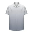 thumbnail image 6 of Mens Medium Shirts Tee Shirts for Men Mens Button Down Shirts Short Sleeve Gradient Casual Summer Beach Untucked Dress Shirt Vacation Wedding Clothes, 6 of 6