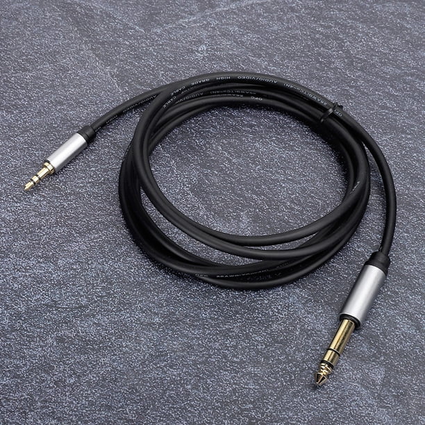 Adaptador de cable de audio de 3.5 mm A 6.5 mm, Enchufe de Aleación de aluminio y Línea de Reproducción