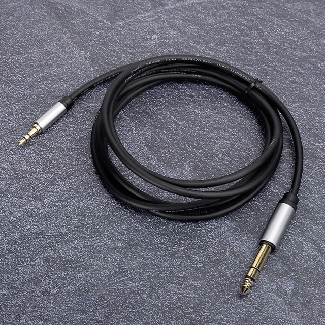 Adaptador de cable de audio de 3.5 mm A 6.5 mm, Enchufe de Aleación de aluminio y Línea de Reproducción