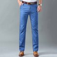 thumbnail image 2 of Mens Baggy Jeans Relaxed Fit Straight Leg Jeans Summer Denim Pants, 2 of 8