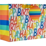 Jillson & Roberts Large Gift Bags, Rainbow Birthday (30 Pcs)