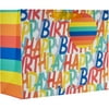 Jillson & Roberts Large Gift Bags, Rainbow Birthday (12 Pcs)