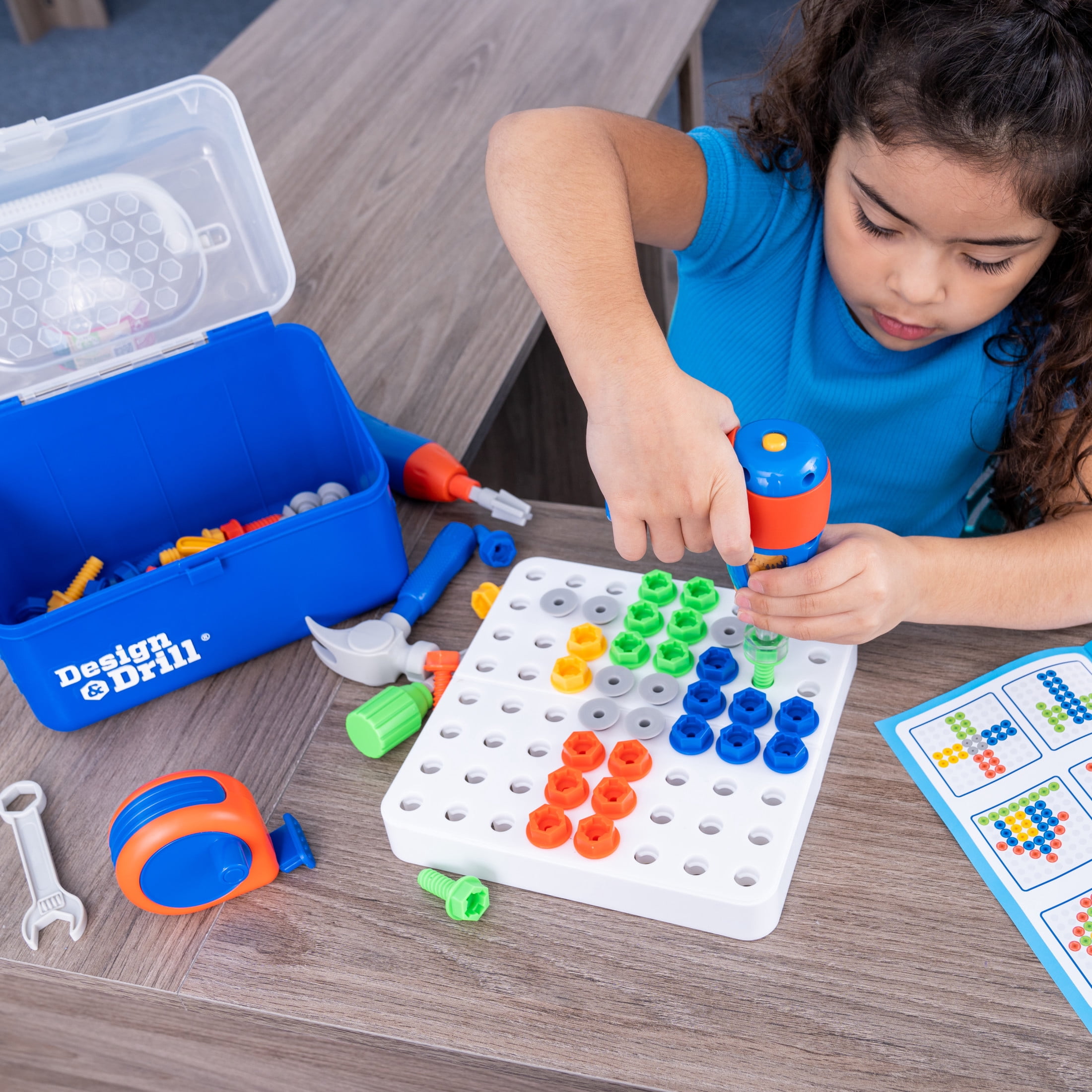 Educational Insights Design and Drill Toolbox, STEM Construction Toy, Ages 3+