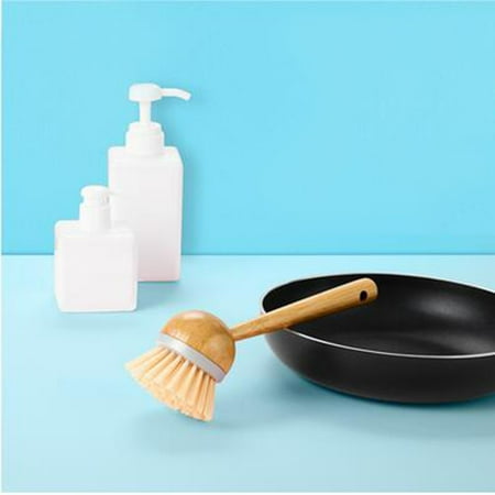 

LumcQaQ Cleaning Brush Pot Washing Brush Kitchen Dish Washing Brush Long Handle Brush Round Head Brush Curved Handle Cleaning Brush Brush Bed Brush Plastic Handle