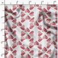 thumbnail image 2 of Soimoi White Rayon Fabric Red Heart Print Fabric by Yard 42 Inch Wide, 2 of 6