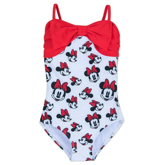 Disney Store One Piece Minnie Mouse Swimsuit Girl Size 5/6
