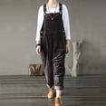 thumbnail image 2 of Vividxx Corduroy Jumpsuit Casual Long Strapless Overalls Solid Color Fashion Romper With Pockets Casual Soft, 2 of 7