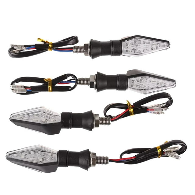 GOOHOCHY 4 luces LED de intermitente para motocicleta y bicicleta, para SUV, color amarillo intenso.