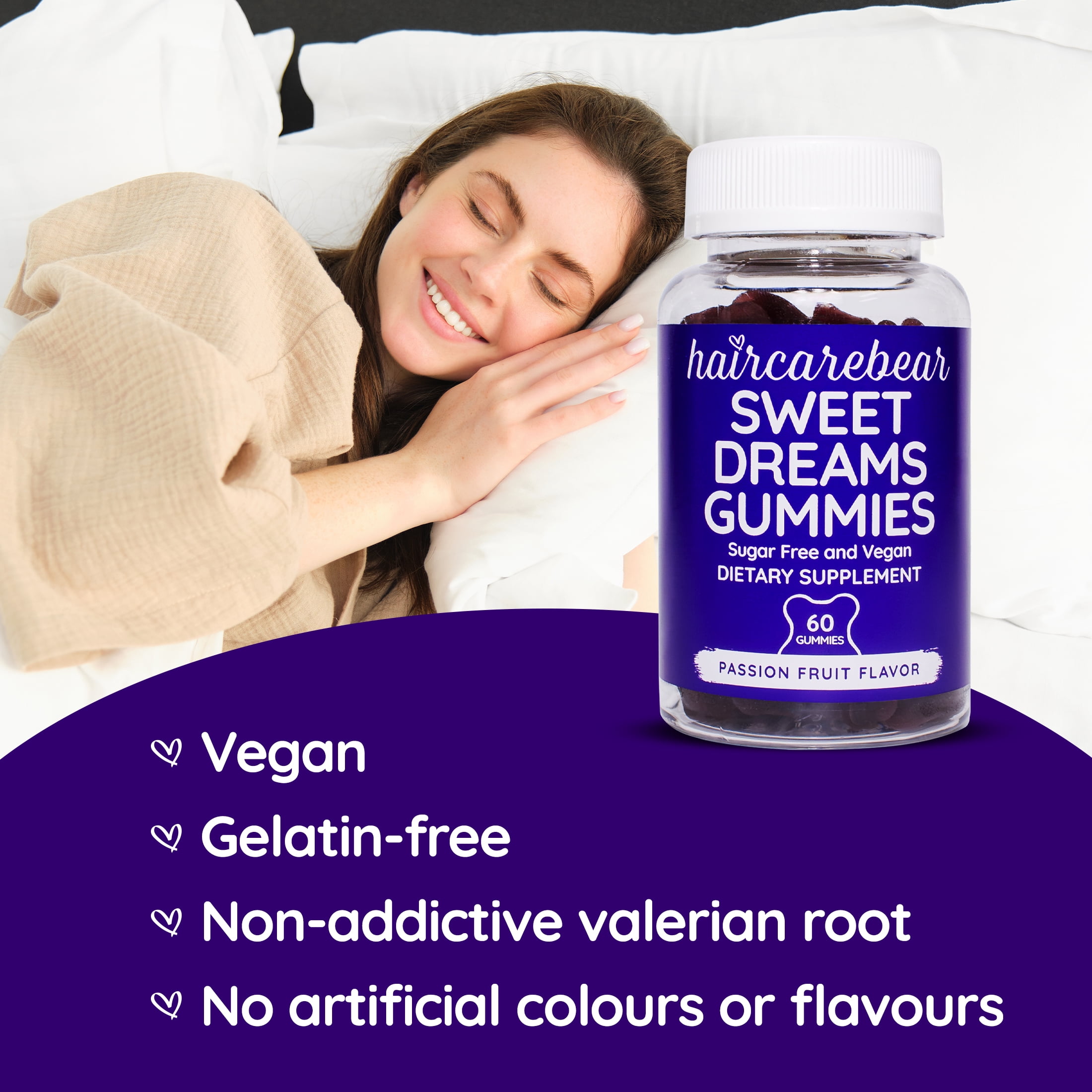 haircarebear Sweet Dreams Gummies with Valerian Root 60s