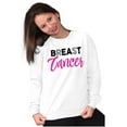 thumbnail image 4 of Beat Breast Cancer Support Awareness Women Crewneck Sweatshirt Brisco Brands L, 4 of 6