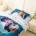 thumbnail image 3 of jejeloiu Cute Swimming Puffin Twin Comforter Sets,Ocean Animals Bedding Set For Boys,Blue Teal,Polkadot Reversible,2-Piece,1 Comforter and 1 Pillowcase, 3 of 7