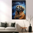 thumbnail image 5 of Thuan Leonberger Dog Art Van Gogh-Inspired - Contemporary Abstract Modern Dog Wall Decor - Dog Painting Canvas Canvas Print 11x17 inches Unframed, 5 of 6