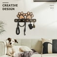 thumbnail image 3 of Rebee Vision Farmhouse Key Holder for Wall - Decorative Dog Leash Hanger Wall Mounted and Coat Rack with 6 Unique 3D Dogs Claw Hooks (Black), 3 of 6