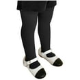 thumbnail image 2 of ATOGUTA Girl's Winter Tights Winter Ribbed Footed Leggings Stocking Pants Size 0-8, Black, 2 of 6