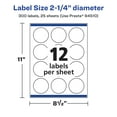 thumbnail image 6 of Avery Removable Round Labels, 2.25" Diameter, 300ct, 6 of 10