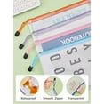 thumbnail image 3 of 20 Pack 10 Colors Zipper Mesh Document Pouch, 6x9 Inch/A5, Plastic Water-Resistant File Bags, for School Office Supplies, Cosmetics Travel Storage, Assorted Color, 3 of 9