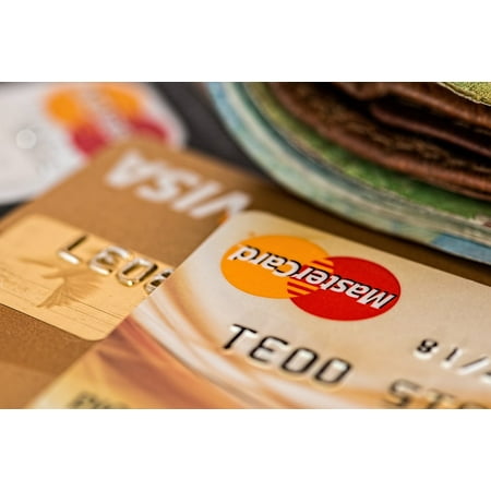 Canvas Print Master Card Credit Visa Card Paying Credit Card Stretched Canvas 32 x