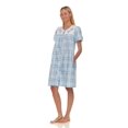 thumbnail image 2 of Lati Fashion Women Snaps Front Duster Short Sleeve Female Nightgowns & Sleepshirts Blue Size 3X, 2 of 4