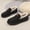 Black, variant on Men's Autumn and Winter Slip-On House Slippers, Cozy Lined Loafers with Soft Cushioned TPR Anti-Slip Durable Soles for Indoor and Light Outdoor Comfort